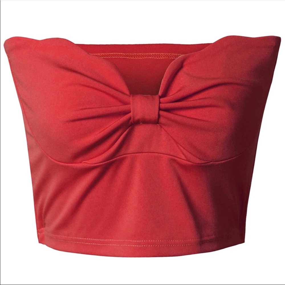 Women Solid Sexy Bow Knot  Tank Top